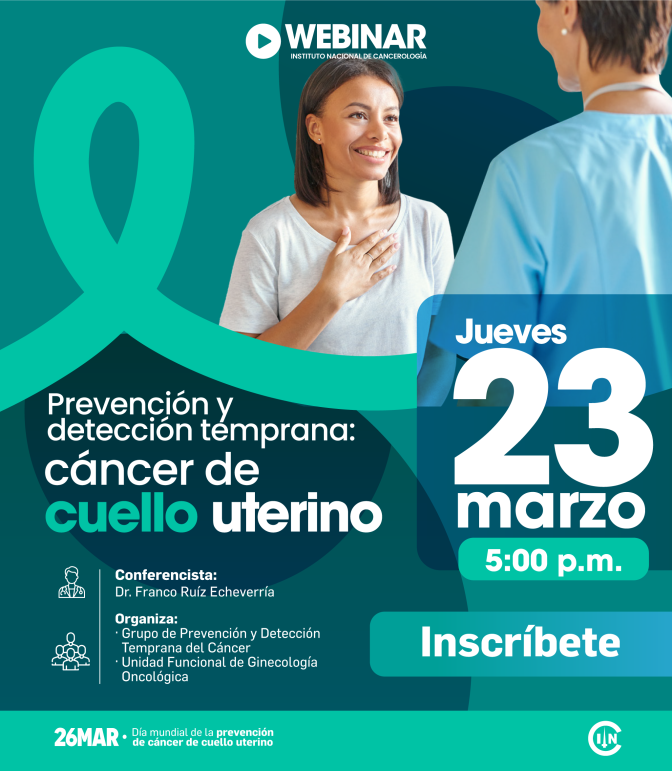 Webinar prevención y  detección de  cáncer de cuello uterino