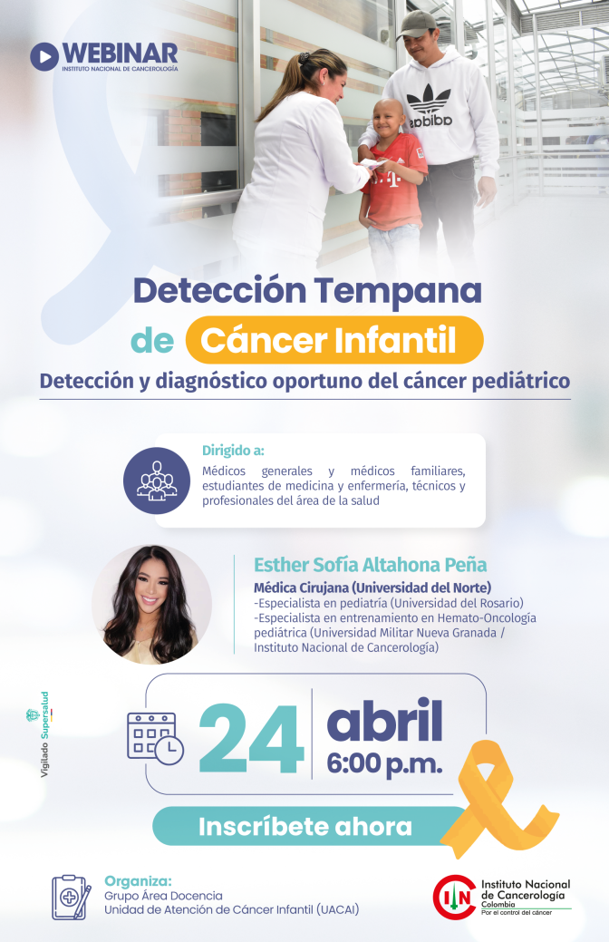 Webinar Prevención  y detección temprana de Cáncer Infantil 