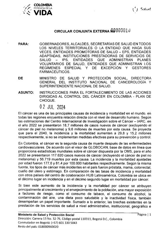 Circular Externa No. 010 de 2024