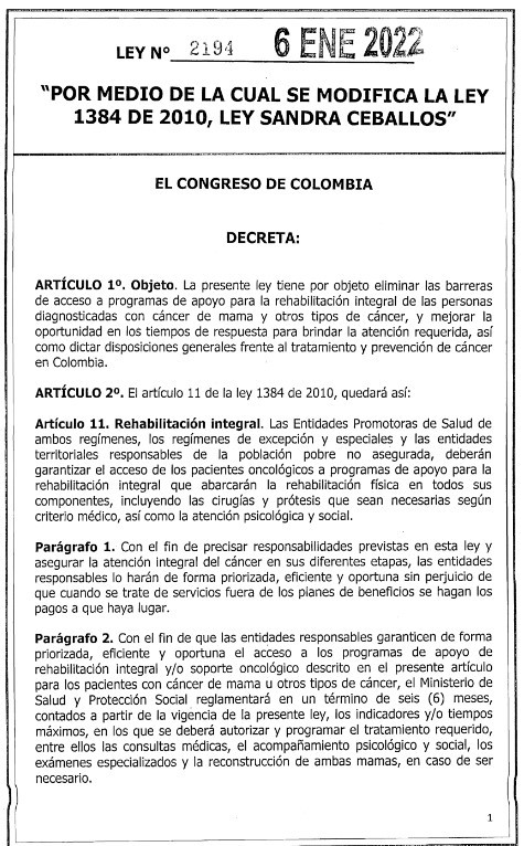 Ley 2194 de 2022