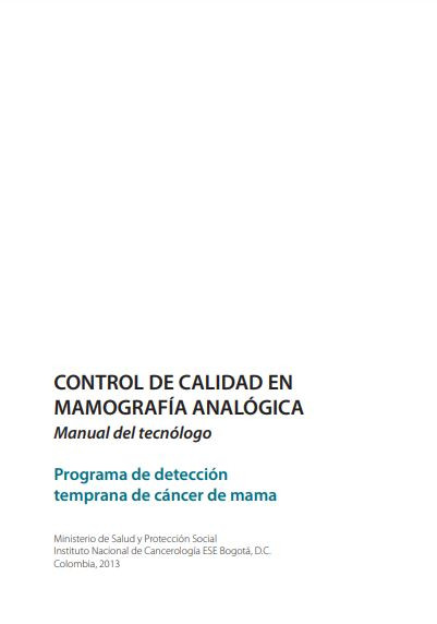 Control de calidad para los servicios de mamografía analógica 2011