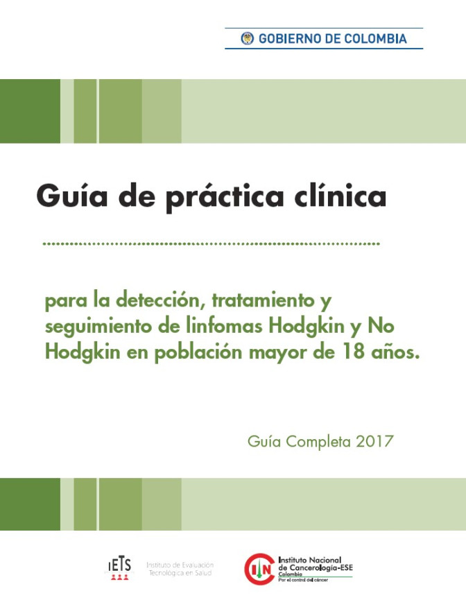 GPC para la detección, tratamiento y seguimiento de linfoma Hodgkin y No Hodgkin en adultos - versió