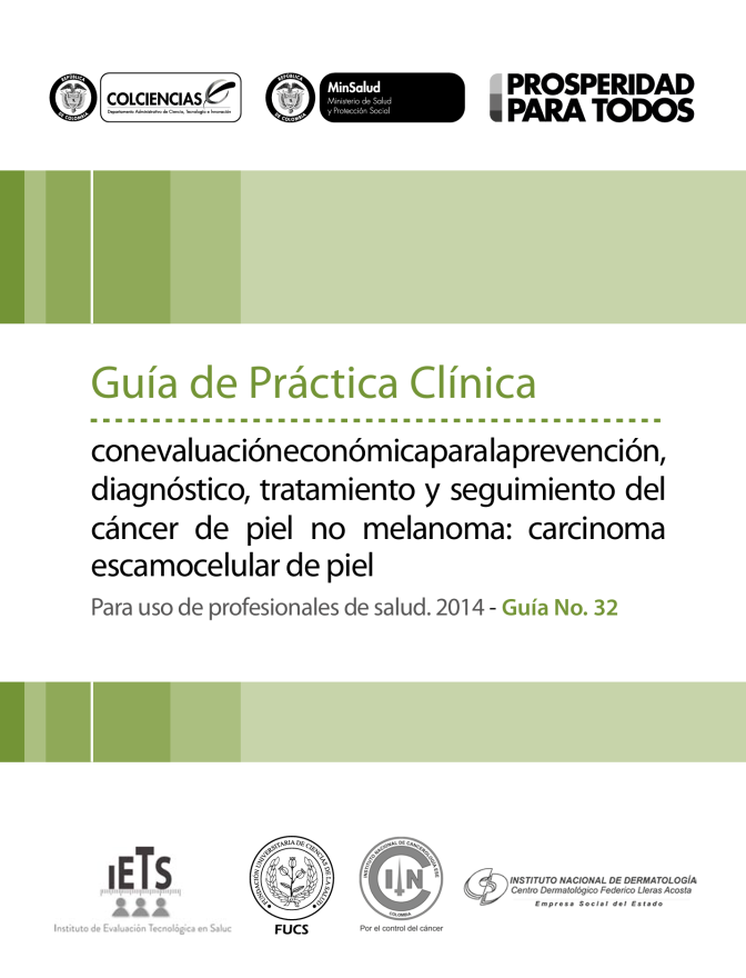 GPC para para la prevención, diagnóstico, tratamiento y seguimiento del carcinoma escamocelular de p
